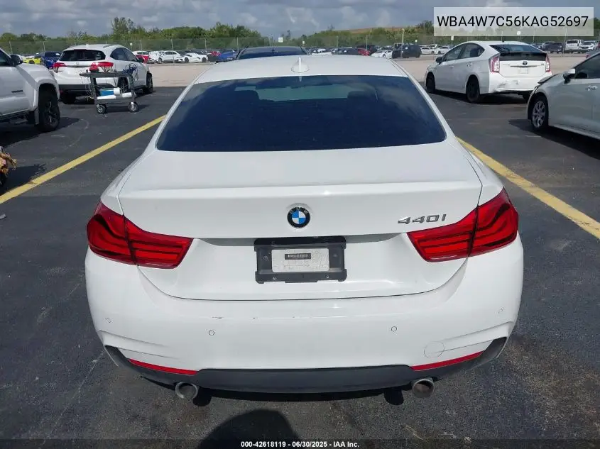 2019 BMW 440I VIN: WBA4W7C56KAG52697 Lot: 42618119