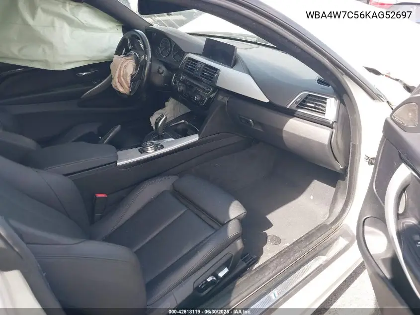 2019 BMW 440I VIN: WBA4W7C56KAG52697 Lot: 42618119