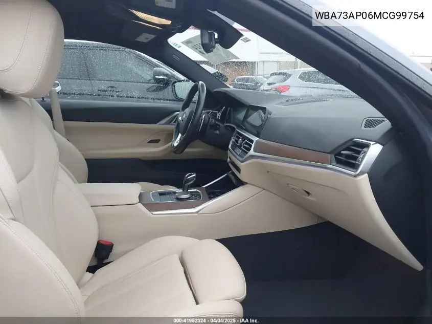 2021 BMW 430I xDrive VIN: WBA73AP06MCG99754 Lot: 41952324