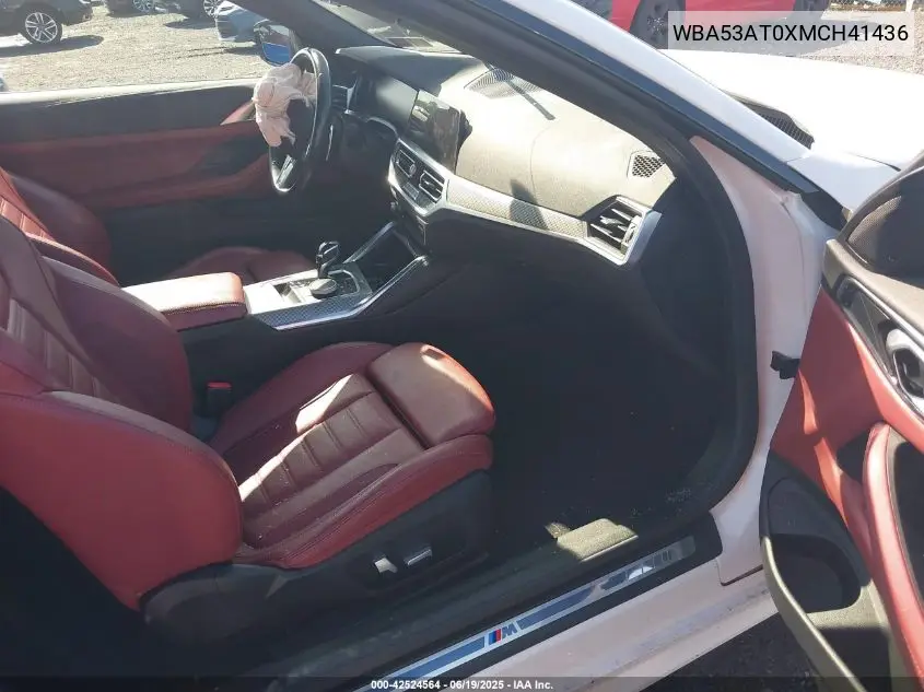 2021 BMW M440I VIN: WBA53AT0XMCH41436 Lot: 42524564