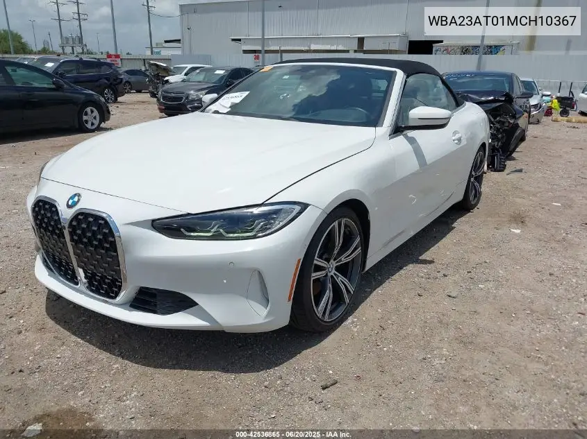 2021 BMW 430I VIN: WBA23AT01MCH10367 Lot: 42536865