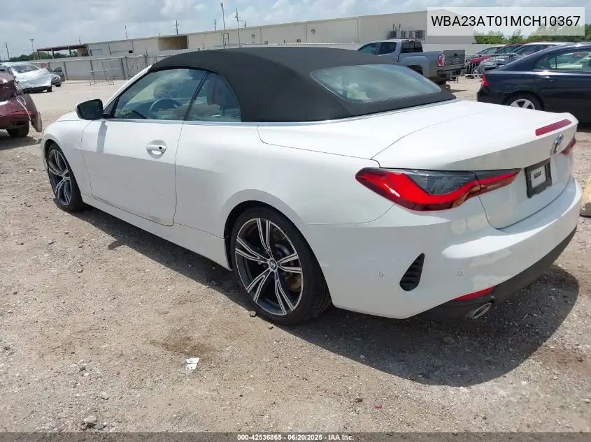2021 BMW 430I VIN: WBA23AT01MCH10367 Lot: 42536865