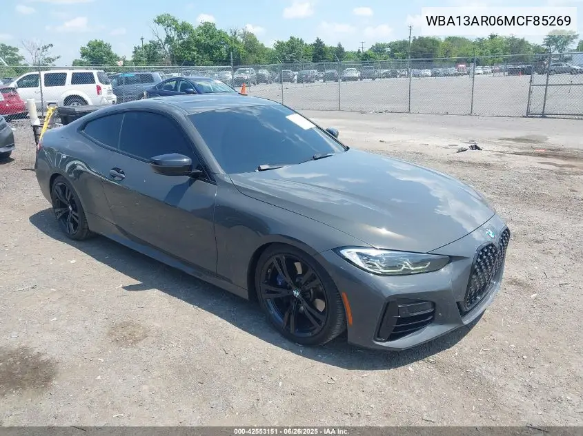 2021 BMW M440I xDrive VIN: WBA13AR06MCF85269 Lot: 42553151