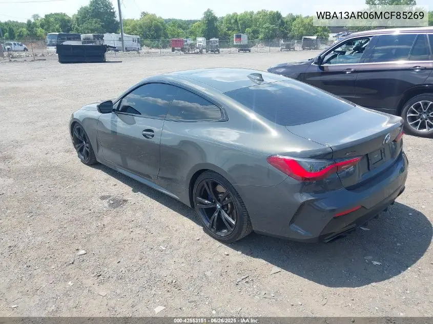 2021 BMW M440I xDrive VIN: WBA13AR06MCF85269 Lot: 42553151