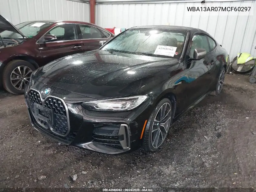 2021 BMW M440I xDrive VIN: WBA13AR07MCF60297 Lot: 42568362