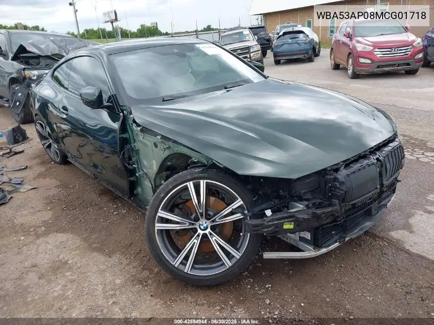 2021 BMW 430I VIN: WBA53AP08MCG01718 Lot: 42594944