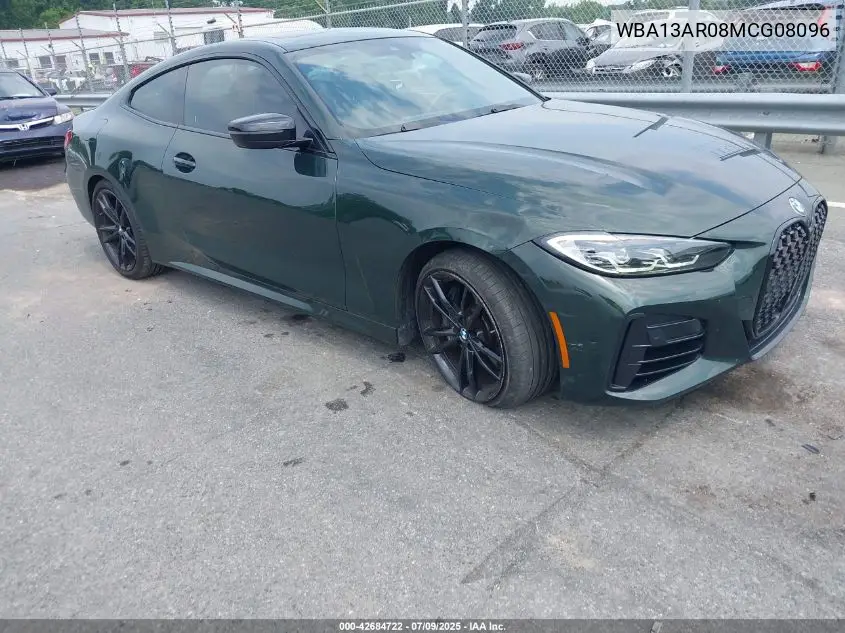 2021 BMW M440I xDrive VIN: WBA13AR08MCG08096 Lot: 42684722