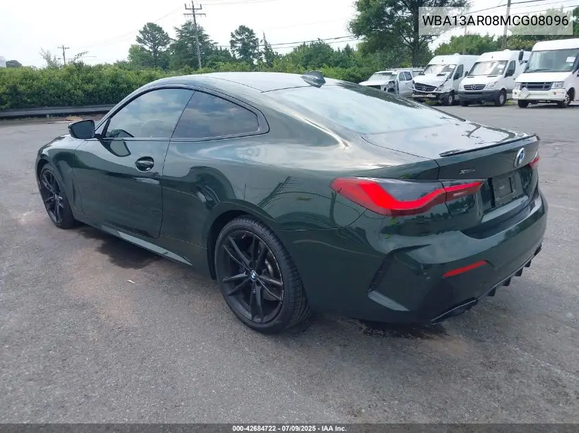 2021 BMW M440I xDrive VIN: WBA13AR08MCG08096 Lot: 42684722
