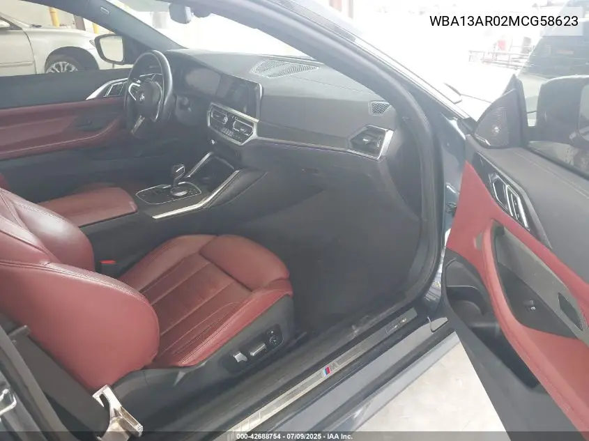 2021 BMW M440I xDrive VIN: WBA13AR02MCG58623 Lot: 42688754