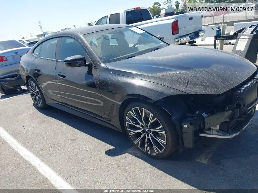 2022 BMW 430I VIN: WBA63AV09NFM00947 Lot: 42591108