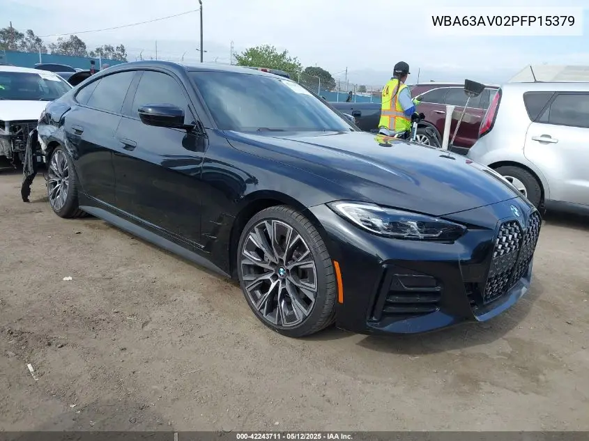 2023 BMW 430I Gran Coupe VIN: WBA63AV02PFP15379 Lot: 42243711