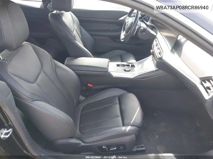 2024 BMW 4 Series 430I xDrive VIN: WBA73AP08RCR86940 Lot: 42236587