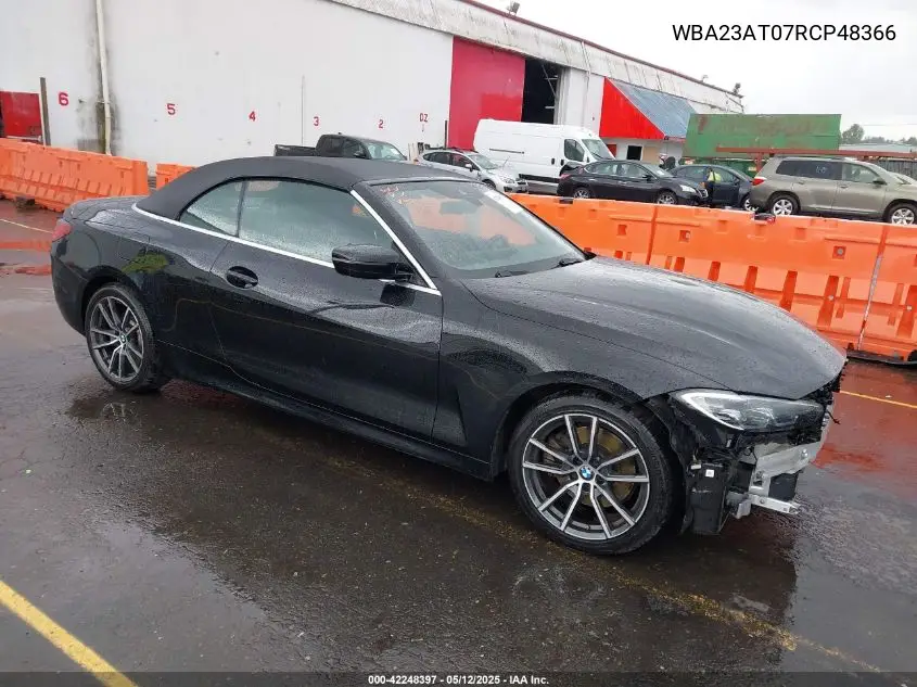 2024 BMW 4 Series 430I VIN: WBA23AT07RCP48366 Lot: 42248397