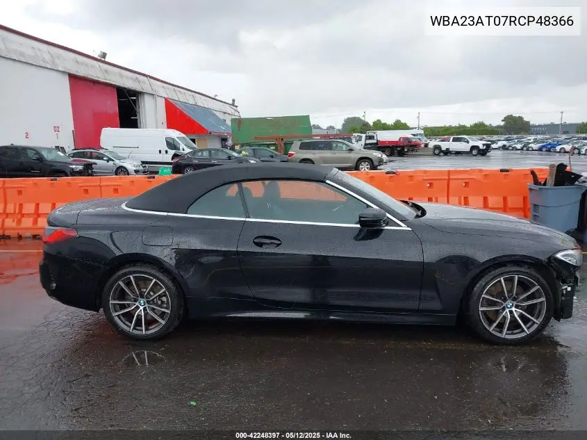 2024 BMW 4 Series 430I VIN: WBA23AT07RCP48366 Lot: 42248397