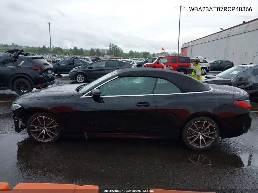2024 BMW 4 Series 430I VIN: WBA23AT07RCP48366 Lot: 42248397