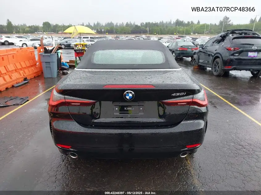 2024 BMW 4 Series 430I VIN: WBA23AT07RCP48366 Lot: 42248397