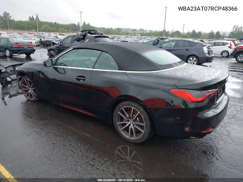 2024 BMW 4 Series 430I VIN: WBA23AT07RCP48366 Lot: 42248397