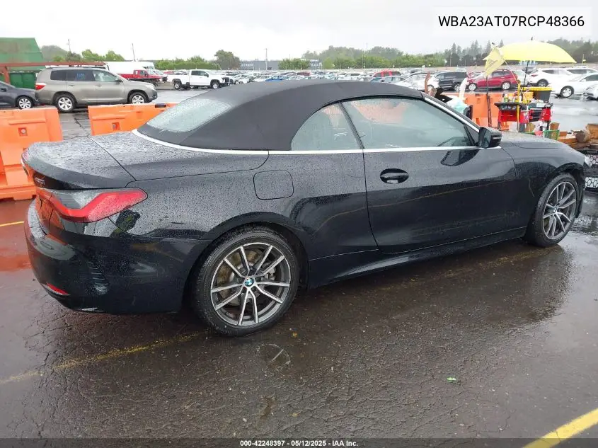 2024 BMW 4 Series 430I VIN: WBA23AT07RCP48366 Lot: 42248397