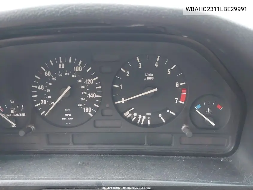 1990 BMW 525 I Automatic VIN: WBAHC2311LBE29991 Lot: 42138102