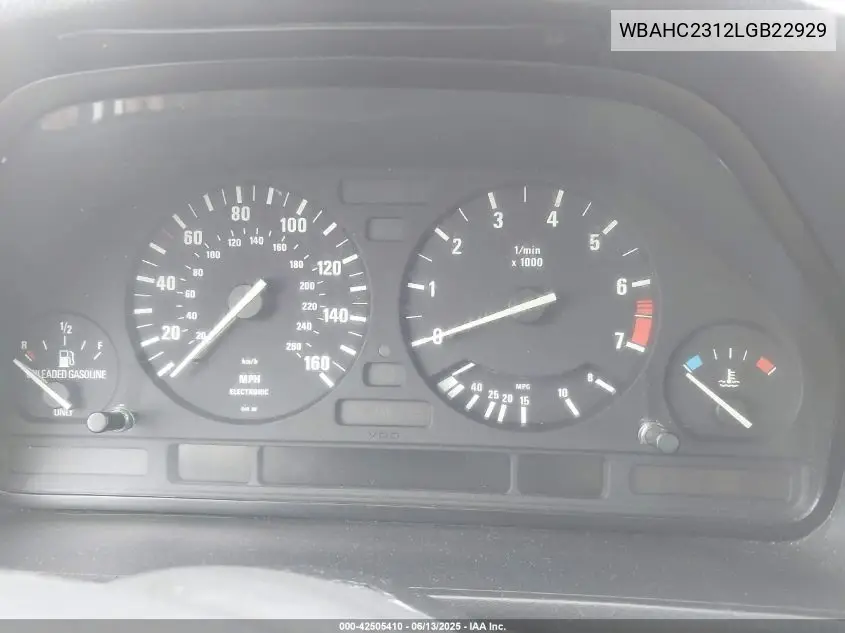 1990 BMW 525 I Automatic VIN: WBAHC2312LGB22929 Lot: 42505410