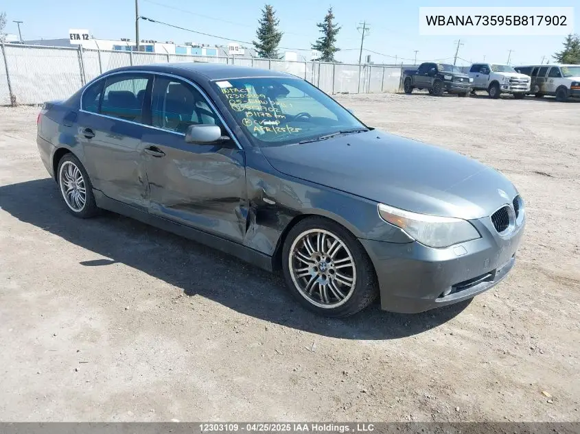 2005 BMW 530 I VIN: WBANA73595B817902 Lot: 12303109