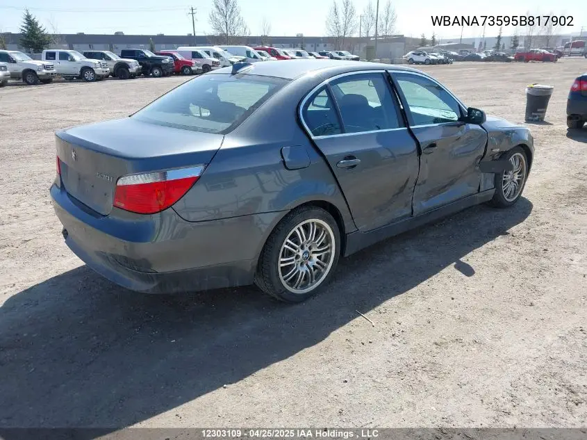 2005 BMW 530 I VIN: WBANA73595B817902 Lot: 12303109