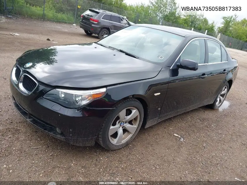 2005 BMW 530 I VIN: WBANA73505B817383 Lot: 42596802