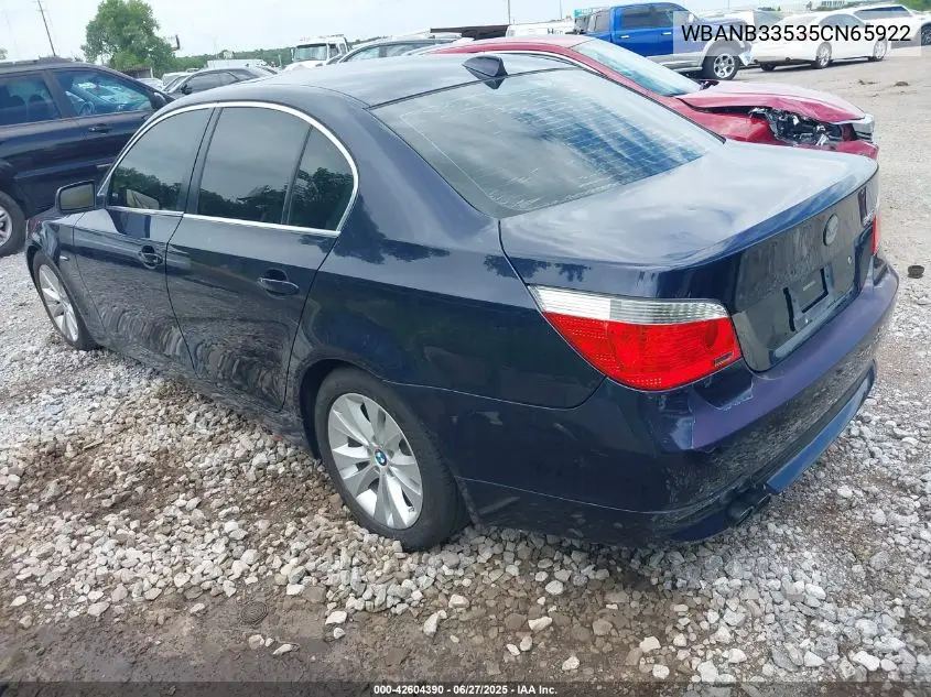 2005 BMW 545I VIN: WBANB33535CN65922 Lot: 42604390