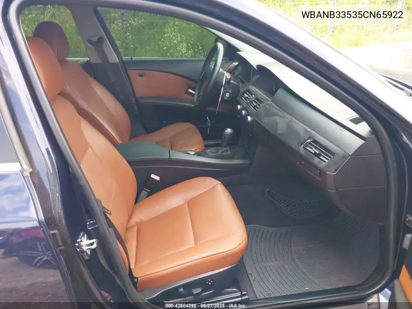 2005 BMW 545I VIN: WBANB33535CN65922 Lot: 42604390
