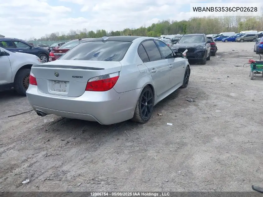 2006 BMW 550 I VIN: WBANB53536CP02628 Lot: 12306754