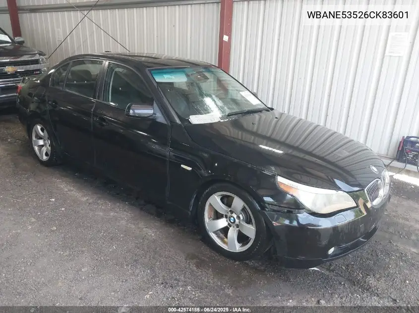 2006 BMW 525I VIN: WBANE53526CK83601 Lot: 42574186