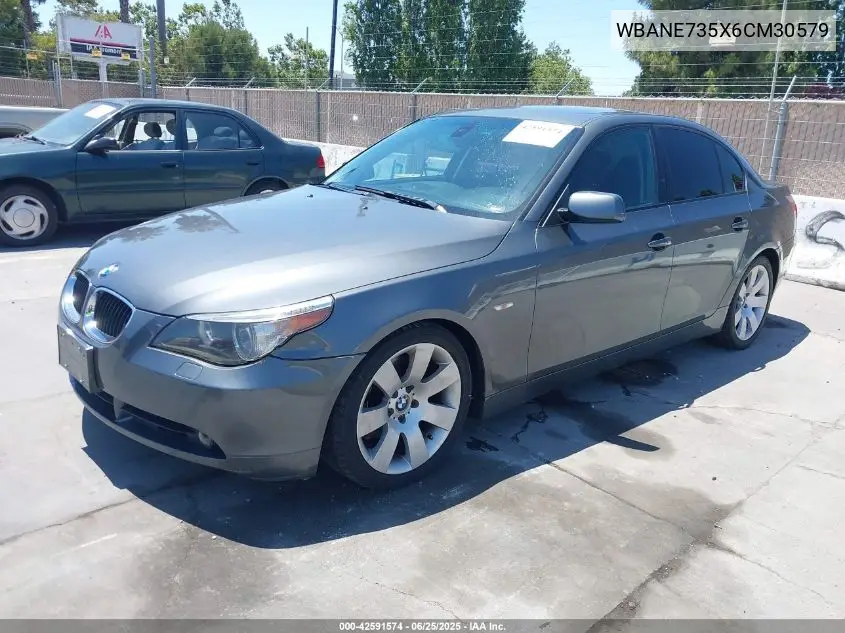 2006 BMW 530I VIN: WBANE735X6CM30579 Lot: 42591574