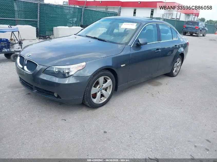 2006 BMW 525Xi VIN: WBANF33596CB86058 Lot: 42592961