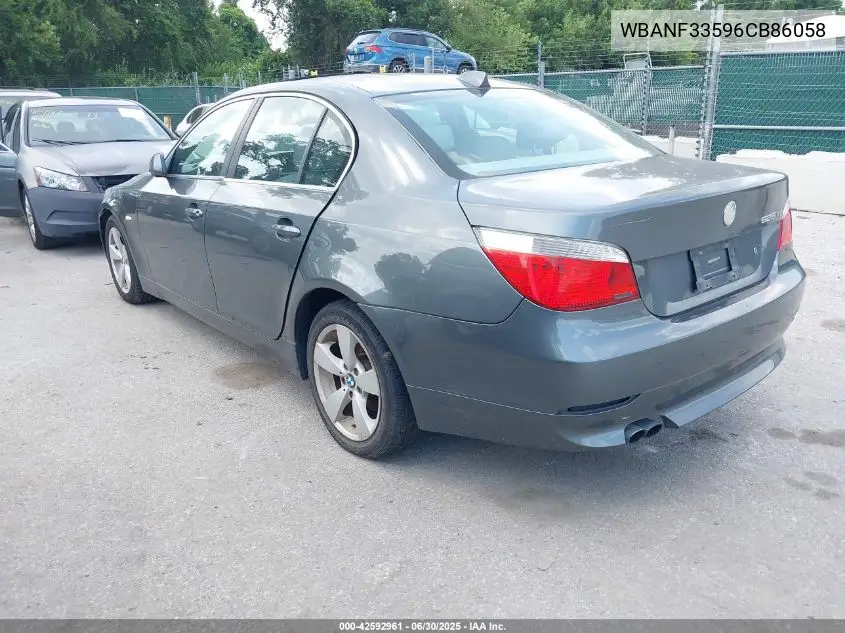 2006 BMW 525Xi VIN: WBANF33596CB86058 Lot: 42592961
