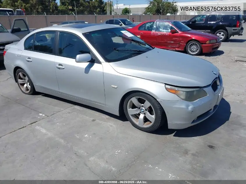 2006 BMW 525I VIN: WBANE53576CK83755 Lot: 42593956