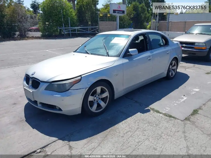 2006 BMW 525I VIN: WBANE53576CK83755 Lot: 42593956