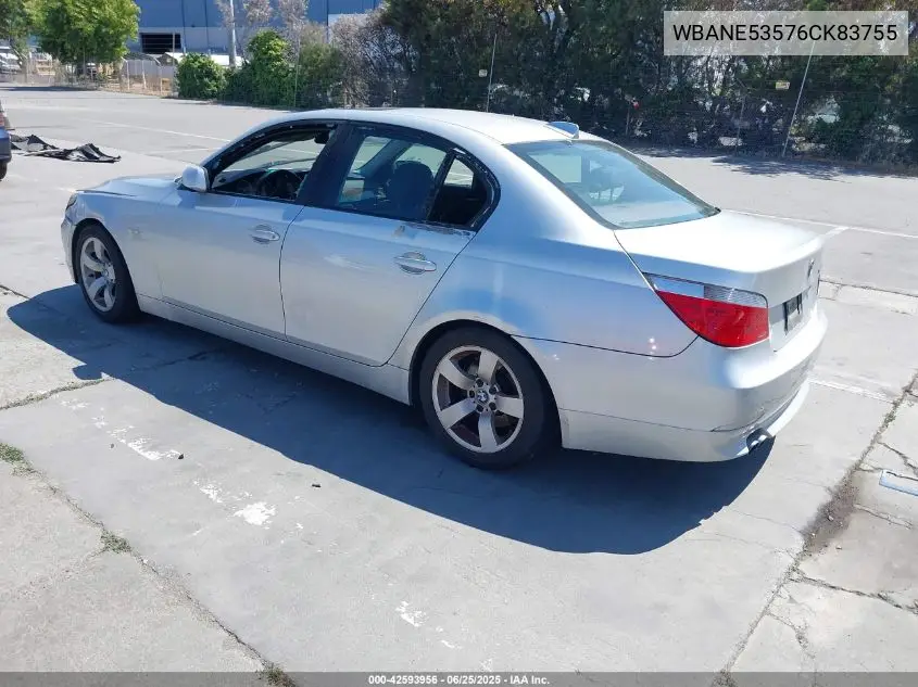 2006 BMW 525I VIN: WBANE53576CK83755 Lot: 42593956