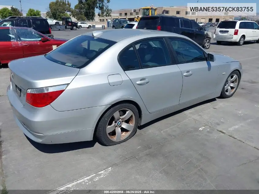 2006 BMW 525I VIN: WBANE53576CK83755 Lot: 42593956