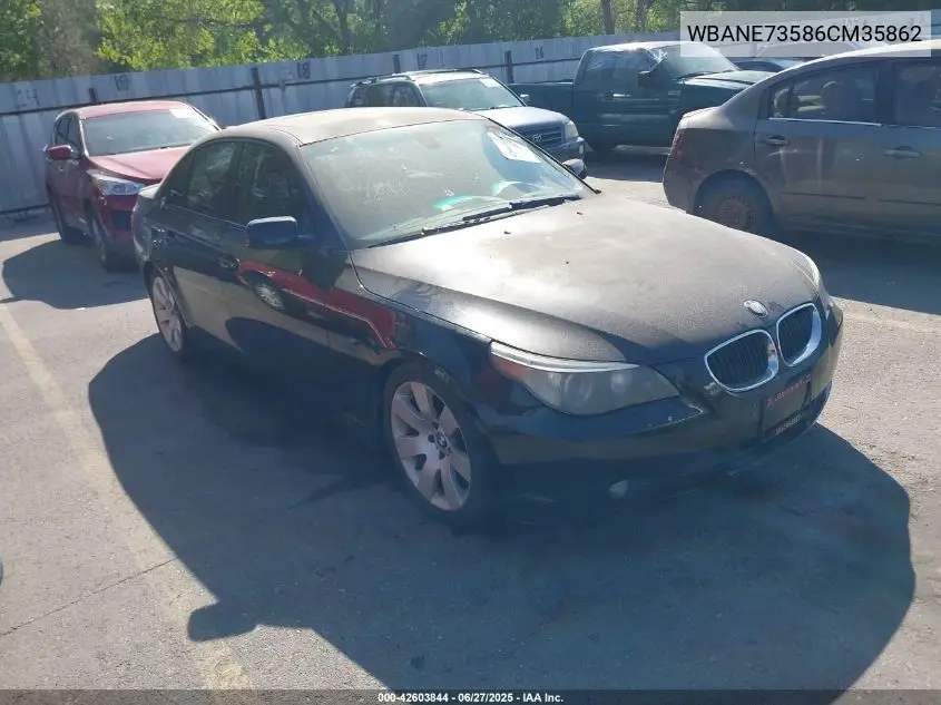 2006 BMW 530I VIN: WBANE73586CM35862 Lot: 42603844