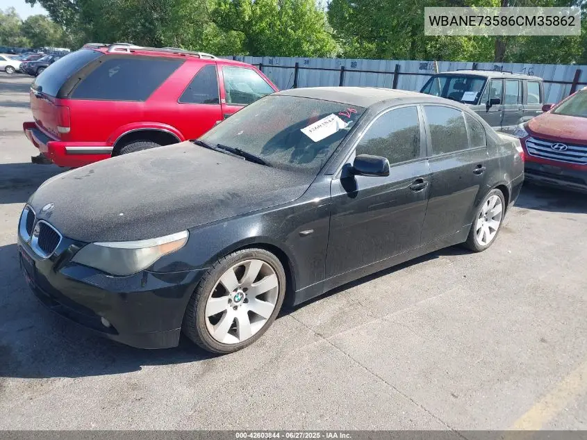 2006 BMW 530I VIN: WBANE73586CM35862 Lot: 42603844