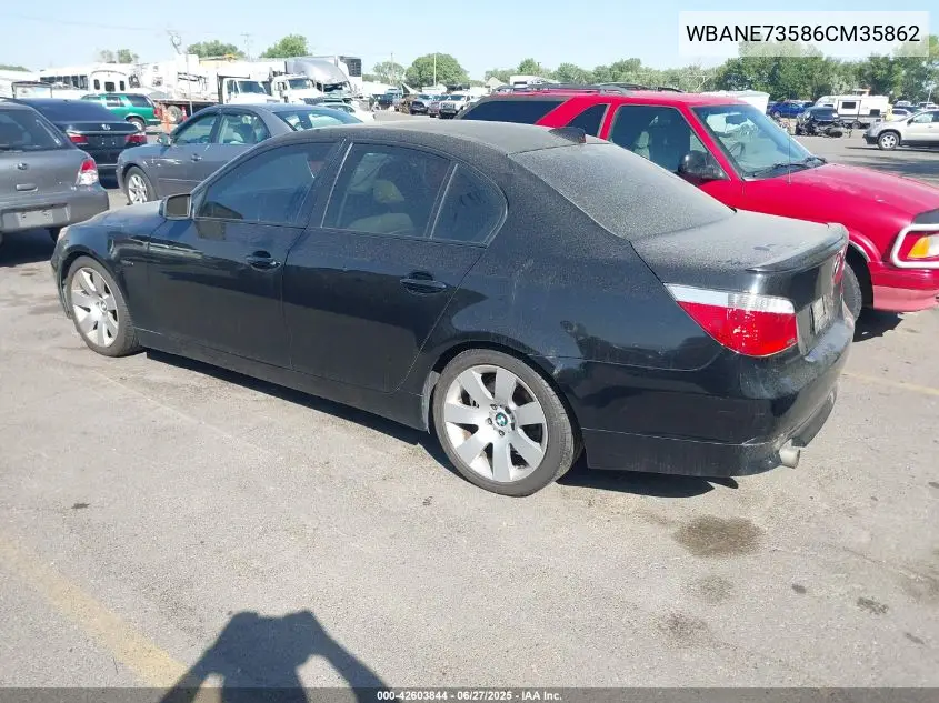 2006 BMW 530I VIN: WBANE73586CM35862 Lot: 42603844