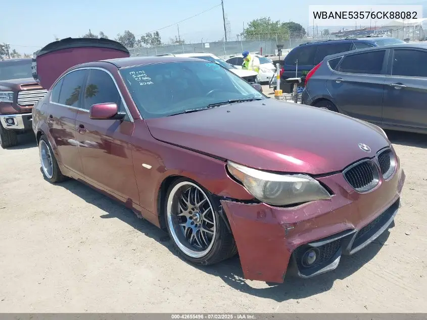 2006 BMW 525I VIN: WBANE53576CK88082 Lot: 42655496