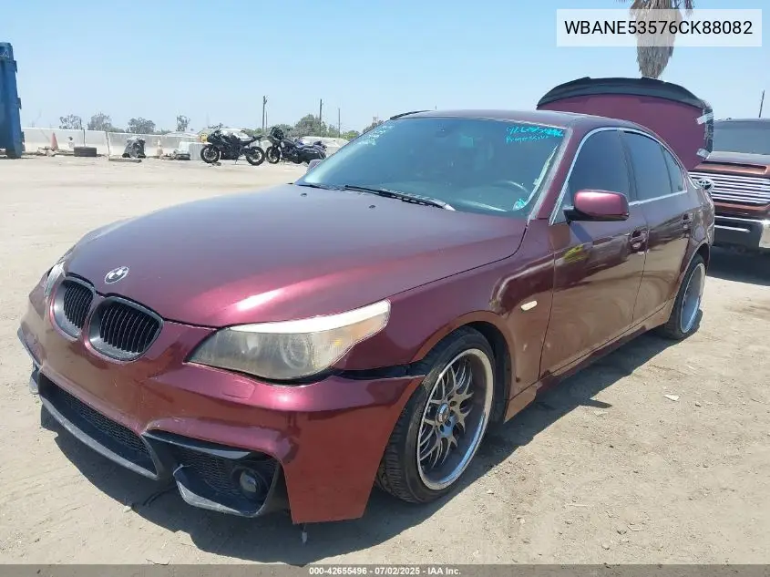 2006 BMW 525I VIN: WBANE53576CK88082 Lot: 42655496