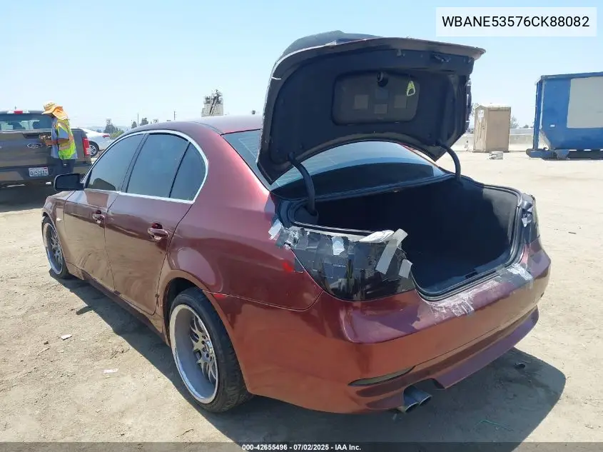 2006 BMW 525I VIN: WBANE53576CK88082 Lot: 42655496