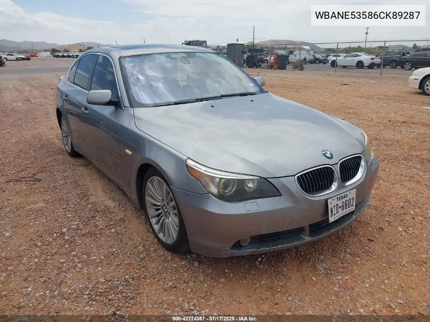 2006 BMW 525I VIN: WBANE53586CK89287 Lot: 42774367