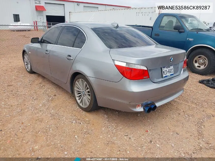 2006 BMW 525I VIN: WBANE53586CK89287 Lot: 42774367