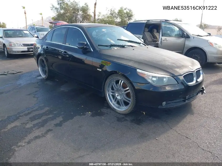 2006 BMW 525I VIN: WBANE53516CK91222 Lot: 42797138