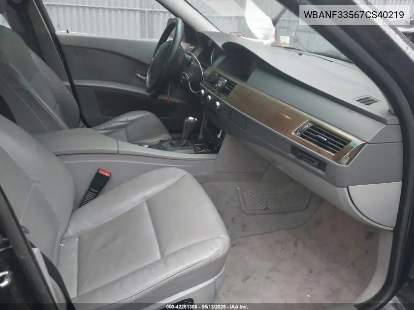 2007 BMW 525Xi VIN: WBANF33567CS40219 Lot: 42251388