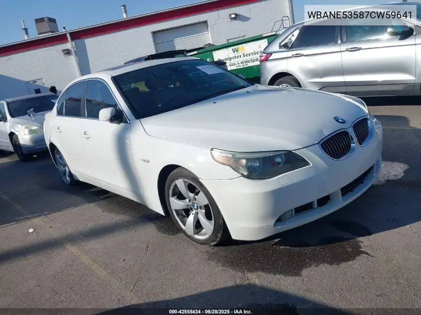 2007 BMW 525I VIN: WBANE53587CW59641 Lot: 42555434