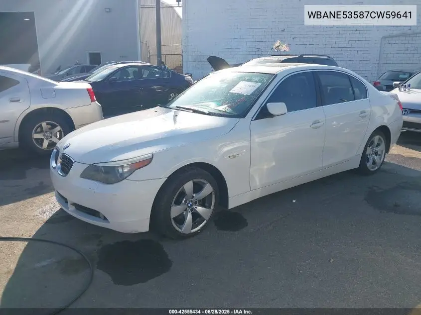 2007 BMW 525I VIN: WBANE53587CW59641 Lot: 42555434
